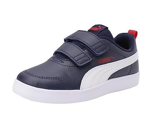 PUMA Unisex Kinder Courtflex V2 V Inf Turnschuhe, Peacoat High Risk Red, 26 EU