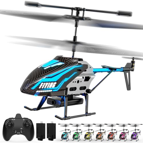 VZO RC Helikopter Hubschrauber Ferngesteuert Mit 26 Minuten Flugzeit (2 Akkus), 7 Farb-Lichtern, Hindernisvermeidung RC Hubschrauber Flugzeug Ferngesteuert für Kinder Erwachsene Anfänger