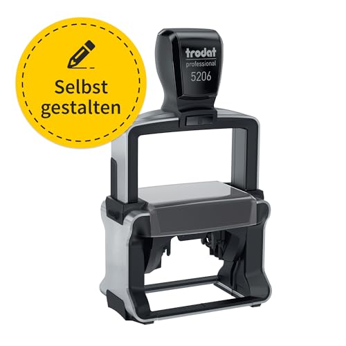 Trodat Professional 5206 Stempel - 56 x 33 mm - bis zu 5 Zeilen - Wunschtext + Logo personalisieren - selbstfärbend - Firmenstempel - Adressstempel - online gestalten (56 x 33 mm | Professional 5206)