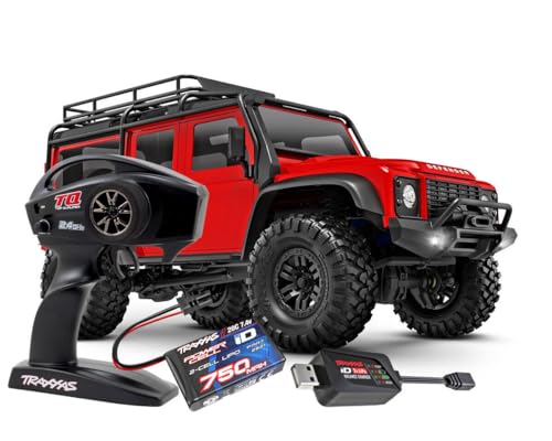 TRAXXAS TRX-4M rot 1/18 4x4 LD Land Rover Defender Scale Crawler inkl. Akku Lader 4WD RTR