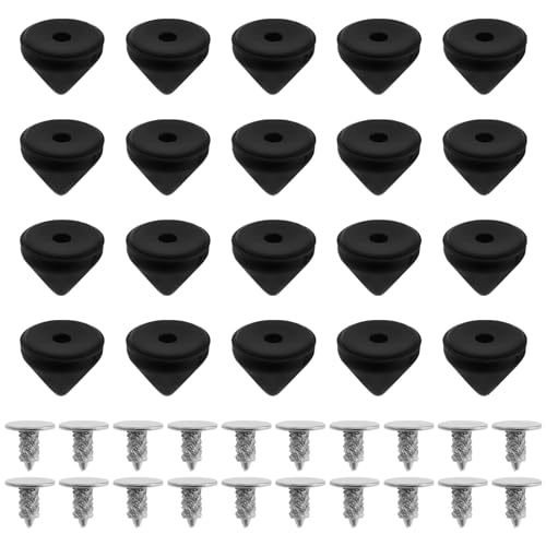 The Lord of the Tools 20 Sets 6 Mm Schwarze Ersatz-Nieten Schrauben Kompatibel mit Christian Louboutin DIY-Dekoration Schuhe Basteln Lederetui