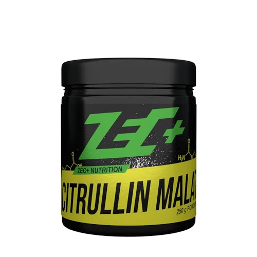 Zec+ Nutrition L-CITRULLIN MALAT Pulver 250g │ Pre Workout Pump Booster | Premium Aminosäuren-Supplement vegan
