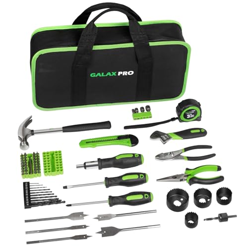 GALAX PRO Werkzeugkoffer 69-teilig, Robustes Werkzeugset aus Karbonstahl mit Aufbewahrungstasche für Heimwerker, Haus, Garage, Auto und Hobby