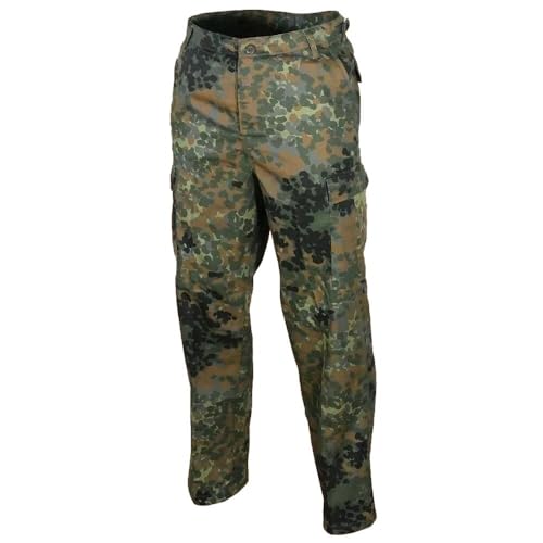 Mil-Tec US Ranger Hose Typ BDU • Herren Cargohose mit 6 geräumigen Taschen • Taktische Hose mit verstellbarem Kordelzug & Gürtelschlaufen • Feldhose für Outdoor, Arbeit & Freizeit • Flecktarn, XL