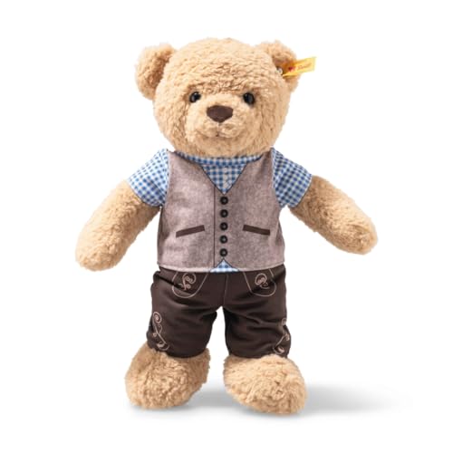 Steiff Kuscheltier Ben Teddybär in bayrischer Tracht, Süßes Stofftier, Kinder, Jungen & Mädchen, Friends, Plüschtier 30 cm, Beige, 988684