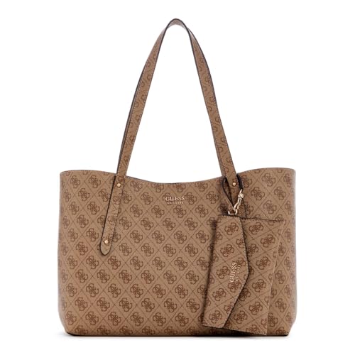 GUESS Brenton Tote Latte Logo