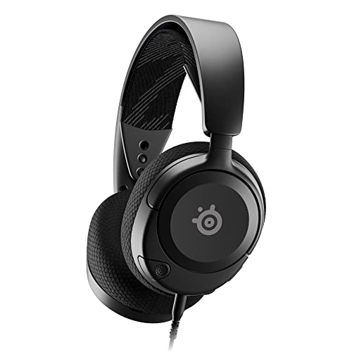 SteelSeries Arctis Nova 1 - Multi-System Gaming-Headset – Hi-Fi-Treiber – 360° Surround-Sound – AirWeave Memory Foam-Ohrpolster – Mikrofon mit Geräuschunterdrückung – PC, PS5, Xbox -Schwarz