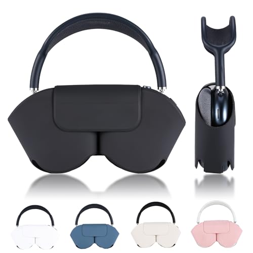 Lukvcoe Smart Hülle Schutzhülle für Apple AirPods Max, Weiche PU Leder Hülle mit Schlafmodus & Staubschutz, Leichte Transportcase Kompatibel mit AirPod Max Kopfhörer (Black)