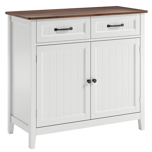 Bealife Küchen-Sideboard, Buffet-Schrank mit 2 Schubladen und 2 Türen, Küchenschrank mit Arbeitsplatte für Wohnzimmer, Esszimmer und Küche