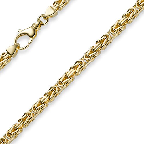 4mm Kette Halskette Königskette aus 750 Gold Gelbgold 70cm Herren Goldkette