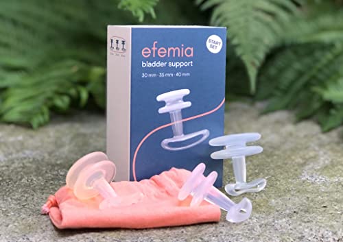 Efemia Bladder Support Starterset für Frauen – Wiederverwendbare Vaginalstütze zur Reduktion von Belastungsinkontinenz, unterstützt bei Husten, Lachen, Niesen & Sport – 3 Größen (30, 35, 40 mm)