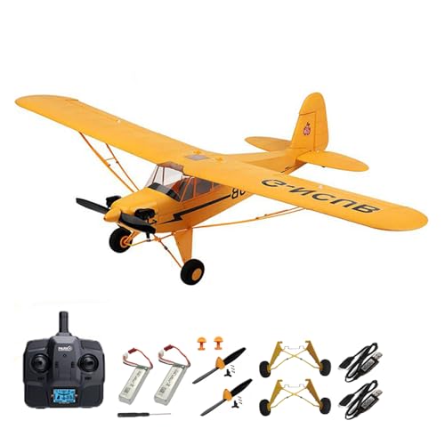 SAYZON J3-CUB RC-Flugzeug 5CH Ferngesteuertes Flugzeug für Erwachsene 1406 Bürstenloser Motor 3D/6G RC-Starrflügelflugzeug mit austauschbaren Teilen
