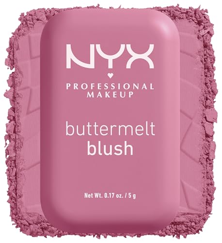 NYX Professional Makeup Buttermelt Blush, Rouge, Cremige Textur mit Shea Butter, Mandelbutter & Mangobutter, Einfach zu verblenden für einen frischen Look, Farbe: 06 For The Butta