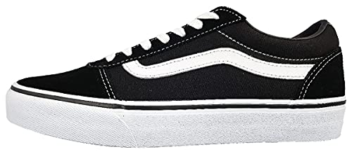 Vans Herren Ward Sneaker Ward Trainers, (SUEDE/CANVAS) BLACK/WHITE, 41 EU