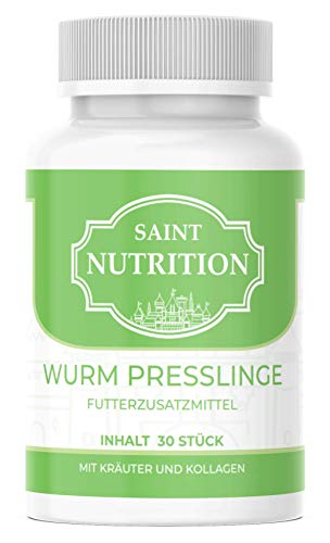 Saint Nutrition® Entwurmungs Presslinge - Wurmkur für Tiere wie Katzen, Hunde, Kaninchen und Geflügel - vor, während und nach Befall - natürliches Mittel für Magen & Darm bei WURMBEFALL