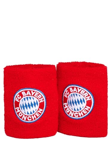 FC Bayern München Schweißband 2er-Set I Handgelenkbänder I Rot I Fußball I Sport