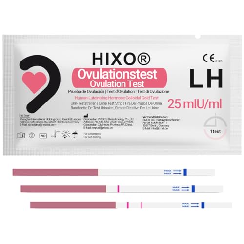 20x Ovulationsteststreifen – LH-Teststreifen zur Eisprung-Bestimmung – 25 mIU/ml – 99% Genauigkeit – Fruchtbare Tage erkennen Urin – Kinderwunsch & Zyklusüberwachung für Frauen