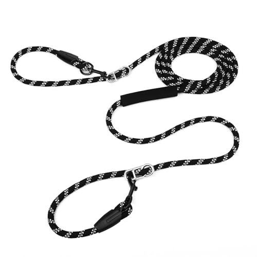 Hundeleine 3m Umhängeleine und Doppelleine, leicht für kleine bis große Hunde