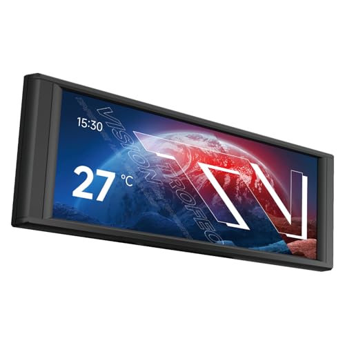 THERMALRIGHT Trofeo Vision LCD Schwarz 6,86 Zoll magnetisches IPS-Gehäuse Wasserkühlung Display, 1280x480 Auflösung, endlose Themen zum Anpassen