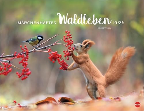 Vadim Trunov: Märchenhaftes Waldleben Posterkalender 2026: Naturkalender 2026 gestaltet mit Bildern des Naturfotografen Vadim Trunov. Fotokalender 2026 im Querformat. 44 x 34 cm.