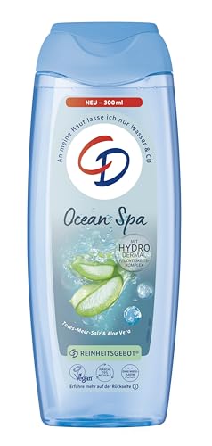 CD Dusche 'Ocean Spa' | Duschgel mit echtem Salz aus dem Toten Meer sowie Aloe-vera-Extrakt | Mit Hydro-Dermal-Komplex | Für empfindliche Haut geeignet | Ohne Mikroplastik & vegan | 300ml