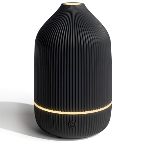 SALUBRITO Aroma Diffuser, Schwarz Diffusor für ätherische Öle, Ultraschall Aromatherapie Diffuser, 100ml Klein Diffuser für Zuhause Büro Yoga, Geschenk für Frauen