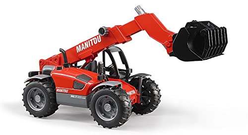 bruder 02125 - Manitou Teleskoplader MLT 633 - 1:16 Fahrzeuge, Baufahrzeug, Baumaschine, Stapler, Radlader, Spielzeug