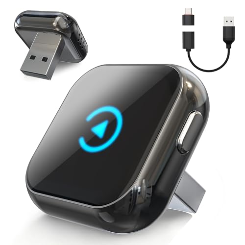 2026 Verbesserter 2-in-1 CarPlay Wireless Adapter mit Instant 2-Phone Switch für Apple CarPlay/Android Auto,Plug & Play, Bluetooth 5.3 und Wi-Fi 6, verzögerungsfrei, automatische Verbindung