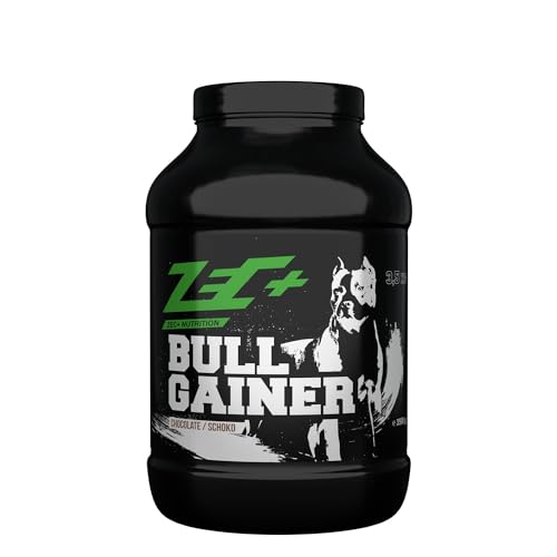 Zec+ Nutrition Bullgainer – 3500 g, Geschmack Schokolade │ Protein-Pulver mit Vitaminen, Aminosäuren und Kohlenhydrathen zum Masseaufbau, Made in Germany