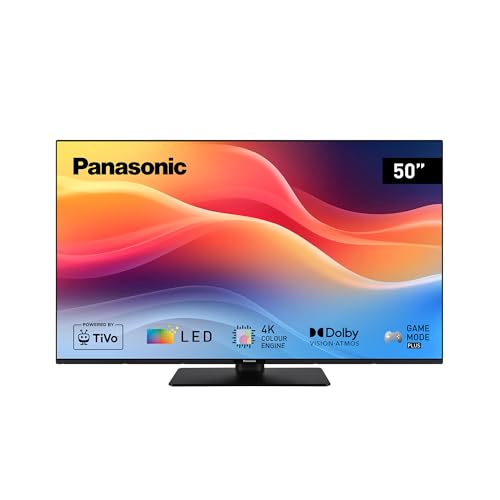 Panasonic TB-50W61AEZ, W61 Serie, 50 Zoll, 4K Ultra HD LED Smart TV, 2025, TiVo, Dolby Vision & Atmos, Game Mode Plus, Alexa & Google Sprachsteuerung, Schwarz