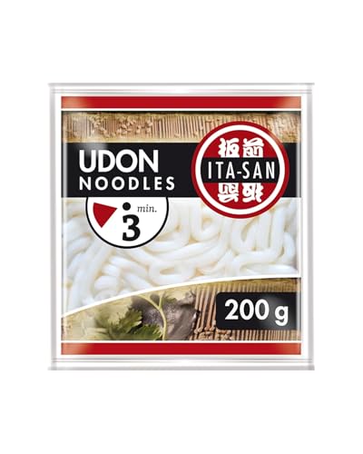 ITA-SAN Udon Nudeln, Gewürzen, schnelle und einfache Zubereitung, halal, vegetarisch, 1 x 200 g