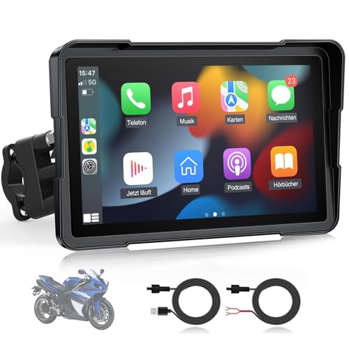 7 Zoll Motorrad Display mit CarPlay & Android Auto, IP67 Wasserdicht