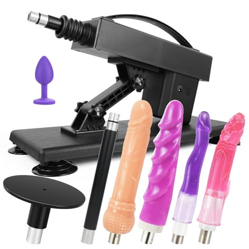 Sexmaschine,Fickmaschine mit 7 Sexspielzeug für Frauen und Männer,3XLR Automatische Liebesmaschine mit Dildo und Saugnapf,Geschwindigkeit einstellbar und Winkel Fickle Maschine Sex Toys