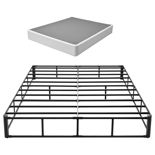 VEVOR Boxspringbettgestell 2010x1515x230mm, Bettgestell mit Waschbarem Stoffbezug, Metallrahmen für Queensize-Betten, 23 cm Matratzenauflage, max. Belastbarkeit 1587,57 kg (OHNE Matratze)
