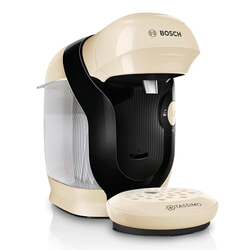 Bosch Tassimo Style friendly Kapselmaschine TAS117E, über 70 Getränke, geeignet für alle Tassen, vollautomatisch, platzsparend, 1400 W, crema