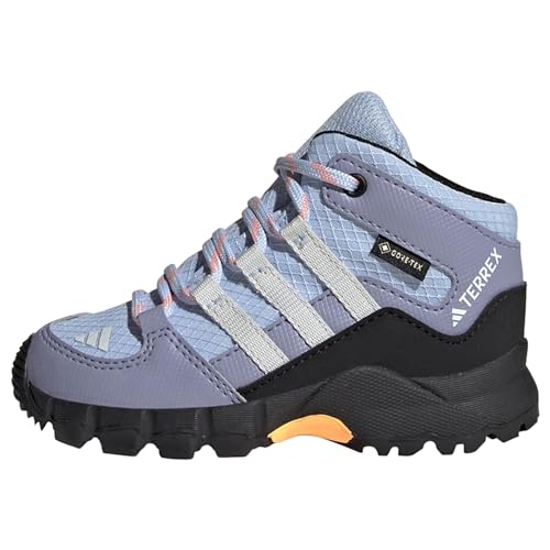 adidas Unisex Baby Terrex Mid Gore-TEX Hiking Shoes Wanderschuhe, Blue Dawn/Grey/Solar Gold, 19 EU