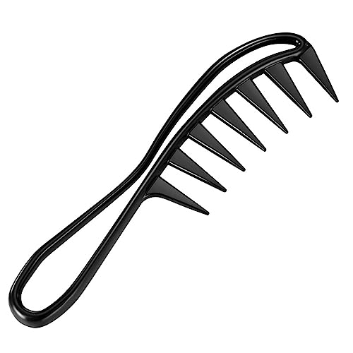 1 Stück Lockenkamm,Styling Kamm,Afrokamm,Kamm für Locken,Kammgrob,Lockenkamm Naturlocken,Breite Zahnkämme,für Verschiedenen Arten Von Haaren (Schwarz)