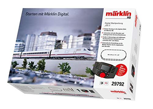 Märklin 29792 ‐ Digital-Startpackung ICE 2, Spur H0 Modelleisenbahn, viele Soundfunktionen, mit Mobile Station und C-Gleis Schienen, Divers