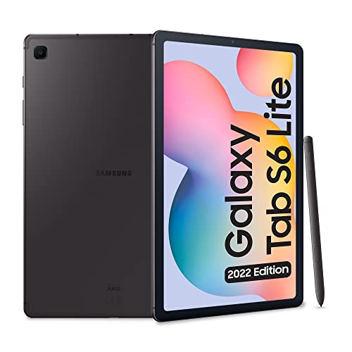 Samsung Galaxy Tab S6 Lite (2022), S Pen, Tablet, 10,4 Zoll LCD TFT Touchscreen, Wi-Fi, 4 GB RAM, 64 GB erweiterbar, Akku 7040 mAh, Android 12 Oxford Gray [italienische Version] 20 22