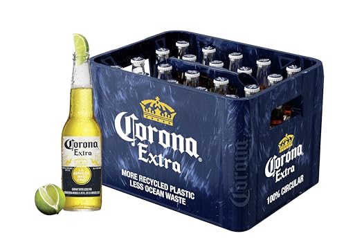 Corona Extra Premium Lager Flaschenbier, MEHRWEG im Kasten, Internationales Lager Bier, 20er Kiste (20 x 0.355 l)