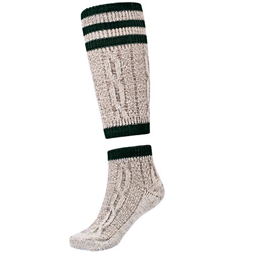 Cuir Craft Herren Loferl Stutzen Trachtenstrümpfe Trachtensocken Loferl Herren Trachtenstrümpfe 2-teilig Wadenwärmer + Socken (as3, numeric, numeric_45, numeric_46, regular, regular)