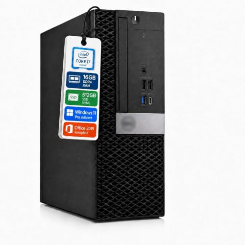 Business- und Office-Multimedia-Computer | i7 8700 12 Thread, 4,60 GHz | 16 GB RAM | 512GB SSD SSD | WLAN | DVD | USB 3 | Windows 11 Professional 36 Monate Garantie