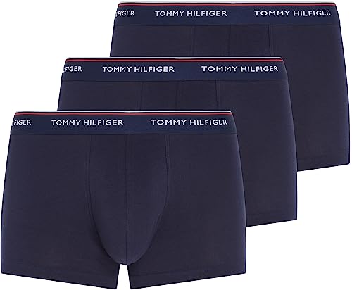 Tommy Hilfiger Herren Boxershorts Low Rise Trunks aus Baumwolle, Blau (Peacoat), M