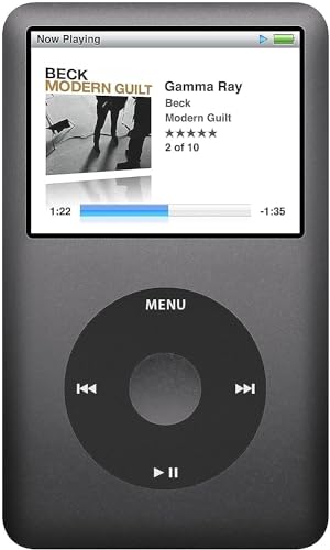 Original Appleipod kompatibel für MP3-Player MP4-Player Apple iPod 120GB Schwarz Classic 7. Generation
