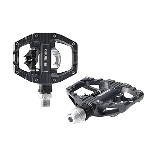 Shimano PD-EH500, SPD-Fahrradpedale, Klampen-Set inklusive, Mountainbike, zweiseitige Plattform, Metall