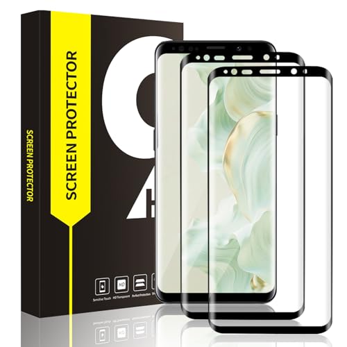 Carantee 2 Stück für Panzerglas für Samsung Galaxy S8 Schutzfolie, 3D Schwarzer Rand Folie für Samsung Galaxy S8 Schutzglas, Anti-Blasen Extremer Kratzschutz Anti-Fingerabdruck Displayschutzfolie