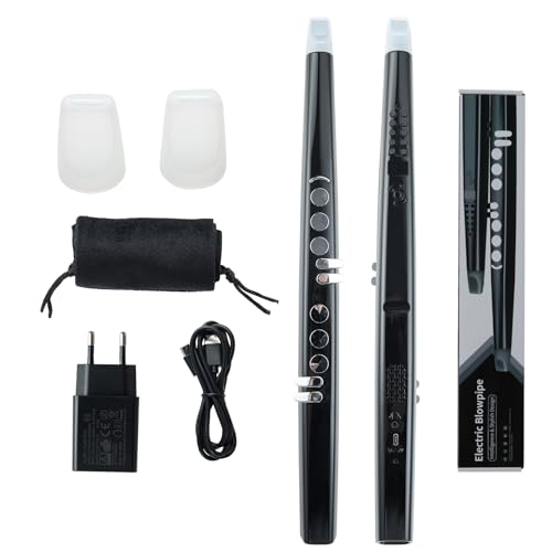 KOMFOTTEU Digitales Blasinstrument MIDI Bluetooth USB mit 13 Tönen, 2 Finger (Saxophon/Flute), tragbares Saxophon mit Tragetasche für Anfänger, Kinder und Erwachsene