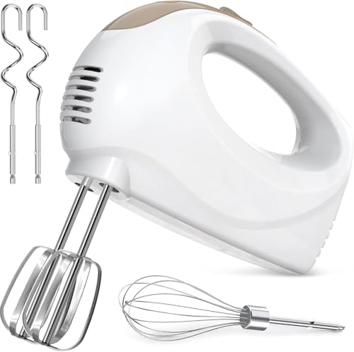 Leaflai Handrührer Elektrisch-Handrührgerät, 5 StuFen Handmixer