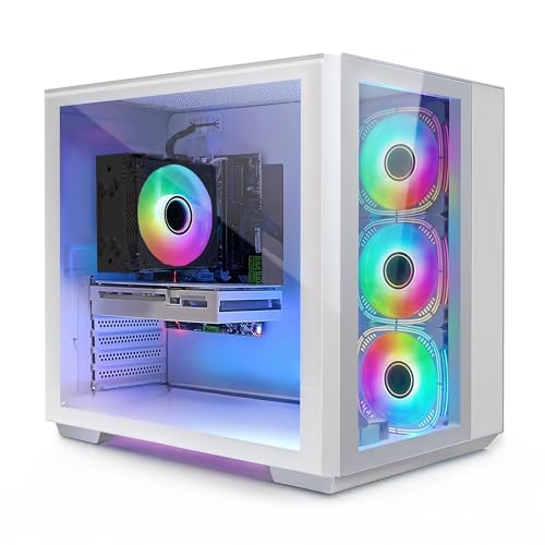 STGsivir Gaming PC, GeForce RTX 3050 6GB GDDR6,Ryzen 5 5500 bis zu 4.2 Ghz,32G DDR4,1TB SSD,WLAN 6,BT5.0,RGB Lüfter x3,Windows11 Pro,Gamer PC Computer Desktop
