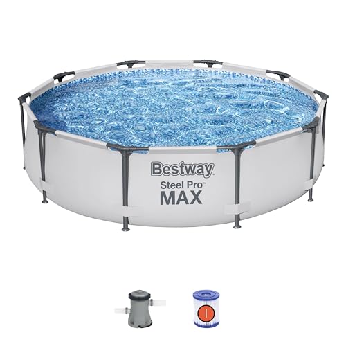 Bestway Frame Pool Steel Pro, Set mit Filterpumpe, 305 x 76 cm, blau